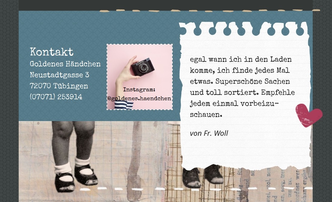 Notizzettel auf der neuen Webseite