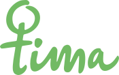 handschriftlich anmutender Schriftzug „tima“, das t hat obendran einen Kringel